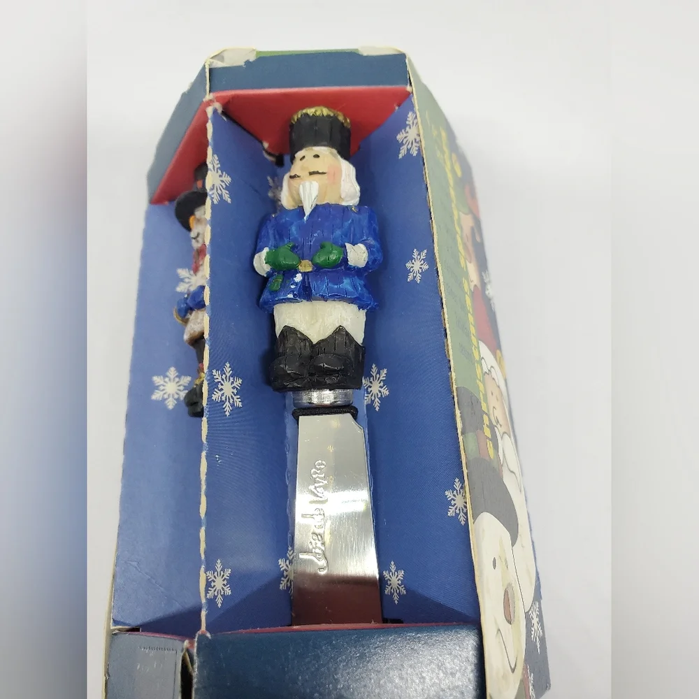 Vintage Joie De Vivre 4pc Resin Holiday Spreaders Cheese Dip Butter ~ Pre-Owned